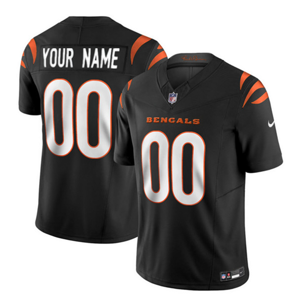 Men & Women & Youth Cincinnati Bengals Active Player Custom 2023 F.U.S.E. Black Vapor Untouchable Limited Football Stitched Jersey->customized nfl jersey->Custom Jersey